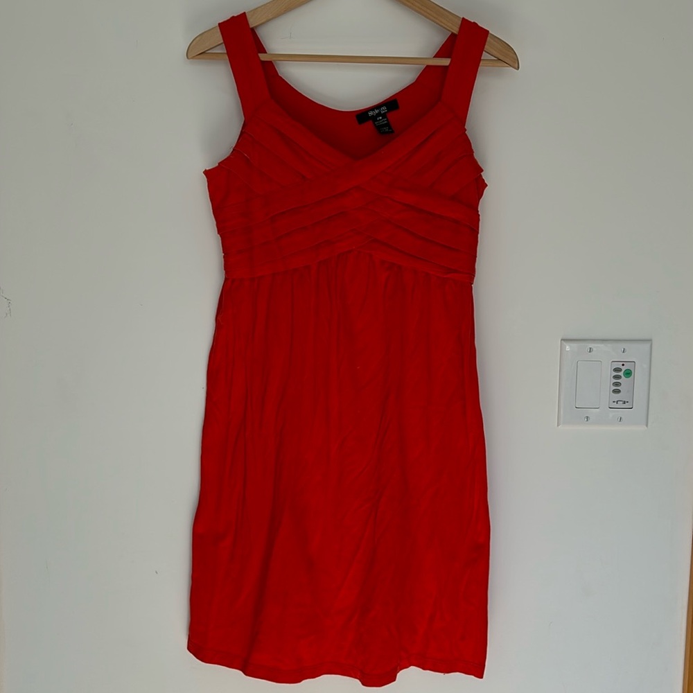 Red summer dress